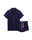 breathable cotton pajamas blue and pink